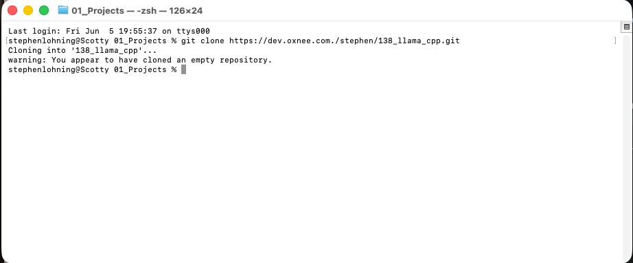 MacTerminal Create Project